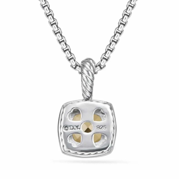 David Yurman Petite Alibion Necklace with Gold Dome & Diamonds - Picture 5 of 8